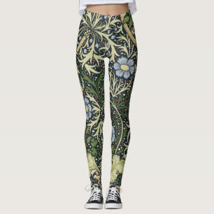 William Morris Seaweed Pattern Floral Vintage Art Leggings