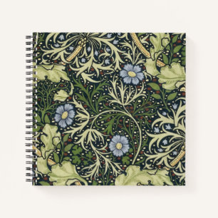 William Morris Seaweed Pattern Floral Vintage Art Notebook