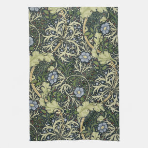 William Morris Seaweed Pattern Floral Vintage Art Tea Towel
