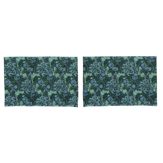William Morris Seaweed Pattern   Pillowcase (Front-Set)