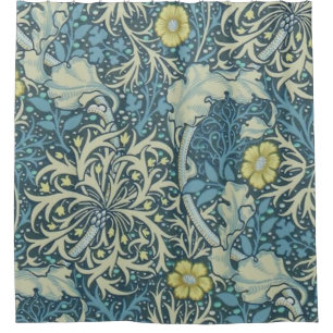 William Morris Seaweed Pattern Shower Curtain