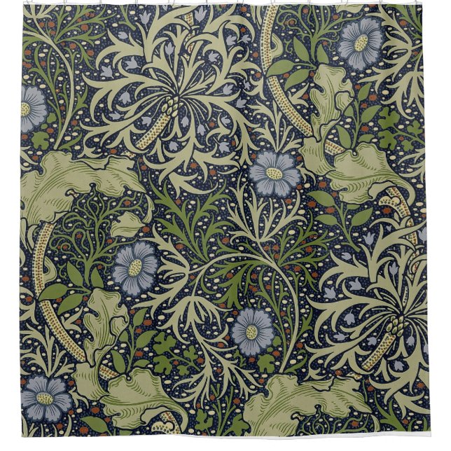 William Morris Seaweed Pattern Shower Curtain. Curtain (Front)