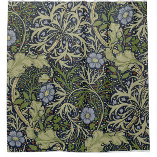 William Morris Seaweed Pattern Shower Curtain. Shower Curtain