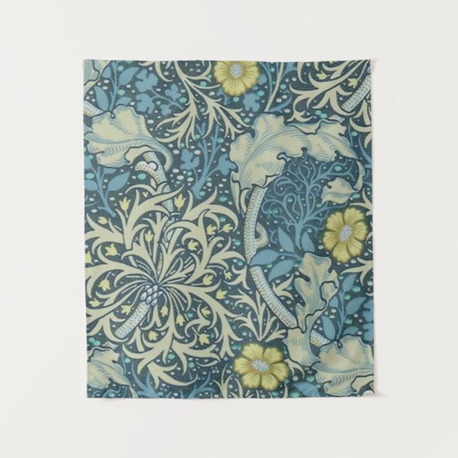 William Morris Seaweed Pattern Tapestry (Front)