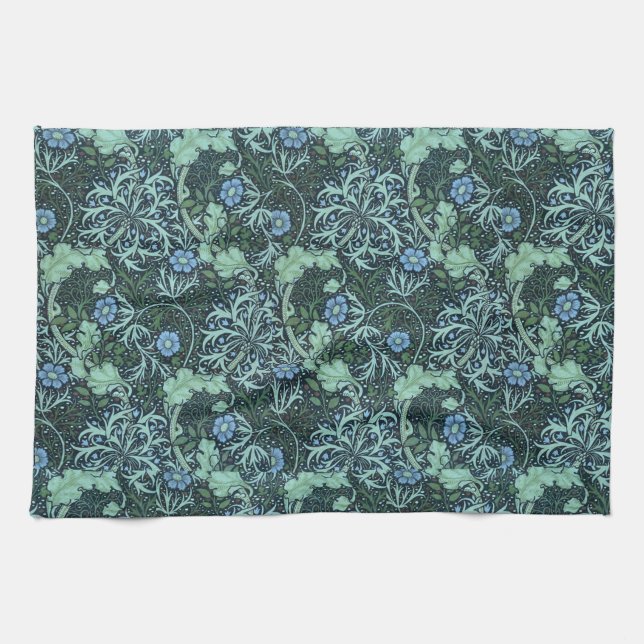 William Morris Seaweed Pattern    Tea Towel (Horizontal)