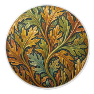 William Morris Seaweed Vintage Floral art nouveau Ceramic Knob