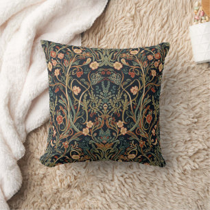  William Morris Seaweed Vintage Floral art nouveau Cushion