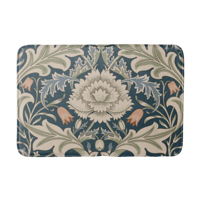 William Morris Severn Floral Garden Flower Classic Bath Mat (Front)