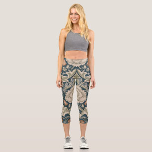 William Morris Severn Floral Garden Flower Classic Capri Leggings