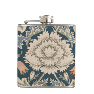 William Morris Severn Floral Garden Flower Classic Hip Flask
