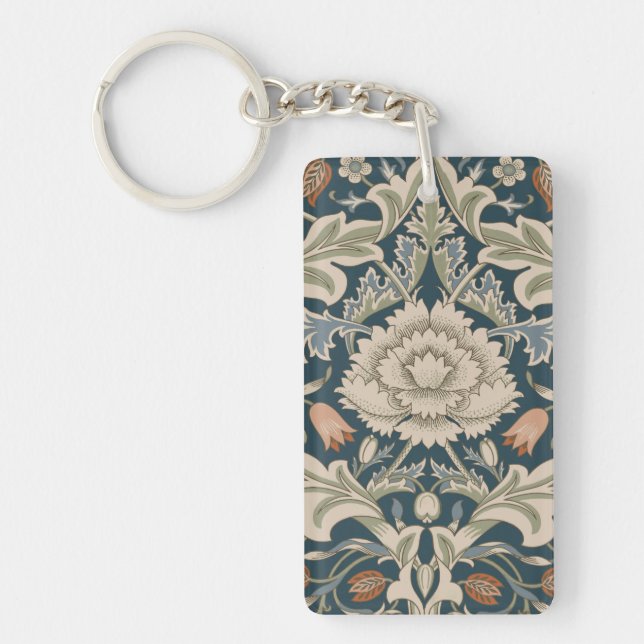 William Morris Severn Floral Garden Flower Classic Key Ring (Front)