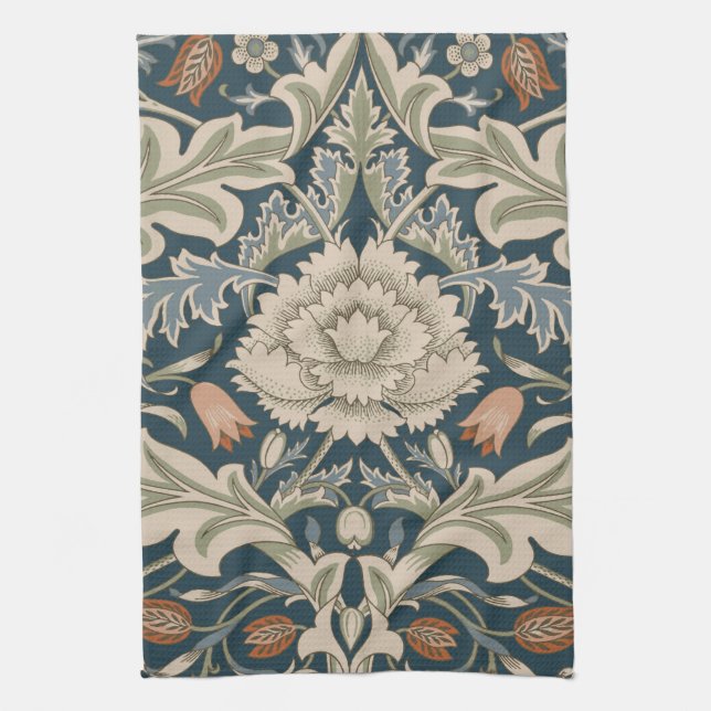 William Morris Severn Floral Garden Flower Classic Tea Towel (Vertical)