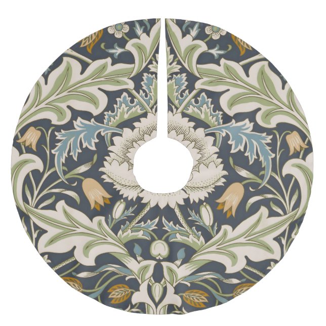 William Morris Severn Floral Pattern Classic Brushed Polyester Tree Skirt (Front)
