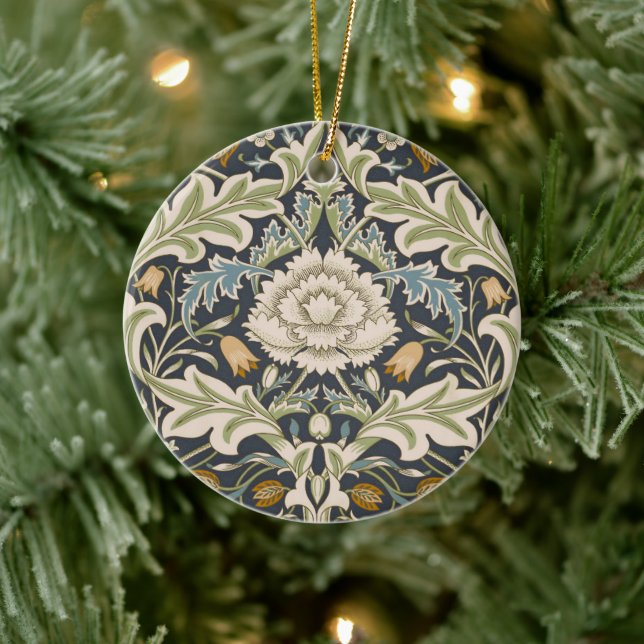 William Morris Severn Floral Pattern Classic Ceramic Ornament (Tree)
