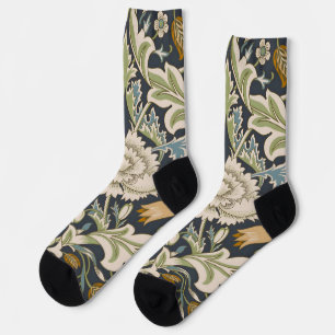 William Morris Severn Floral Pattern Classic Socks