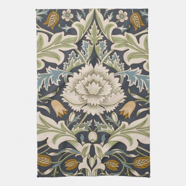 William Morris Severn Floral Pattern Classic Tea Towel (Vertical)