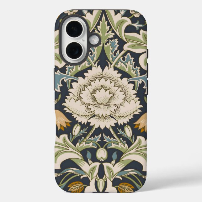 William Morris Severn Navy Blue Floral Art Case-Mate iPhone Case (Back)