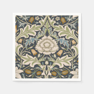 William Morris Severn Navy Blue Floral Art Napkin