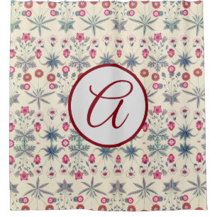William Morris SHOWER CURTAIN WITH INITIAL