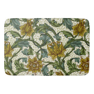 William Morris Single Stem Floral Art Tile Bath Mat