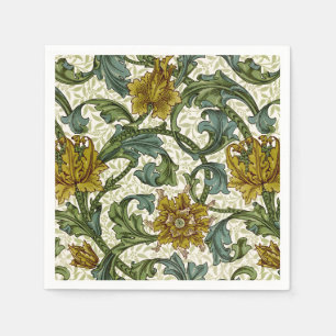 William Morris Single Stem Floral Art Tile Napkin
