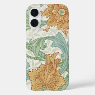 William Morris Single Stem Floral Pattern iPhone 16 Case