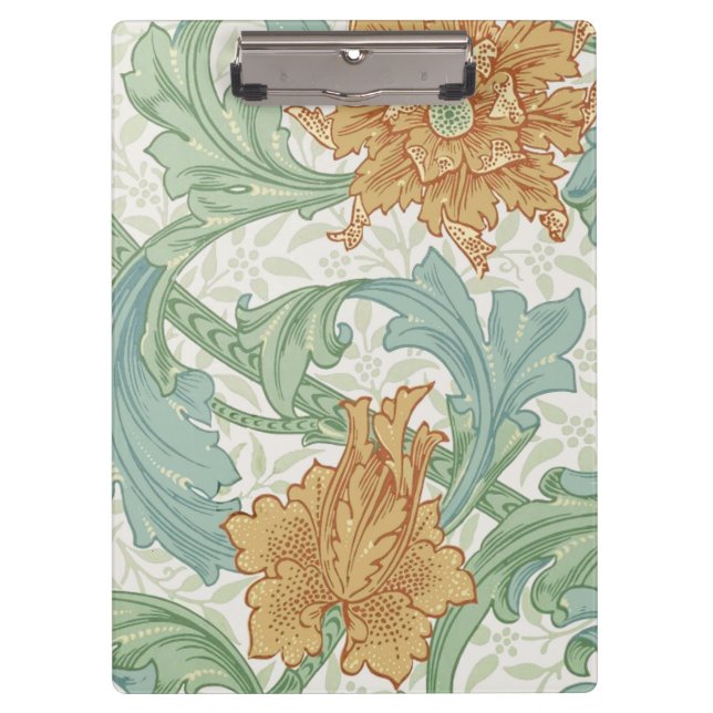 William Morris Single Stem Floral Pattern Clipboard (Front)