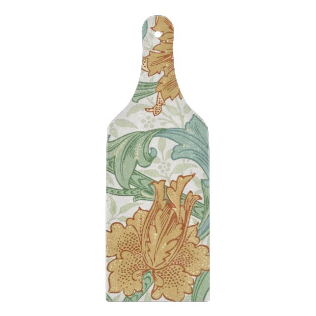 William Morris Single Stem Floral Pattern Cutting Board (Front)