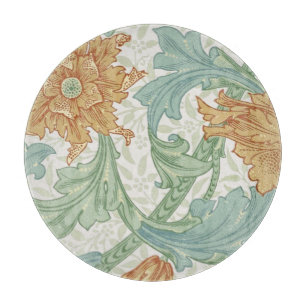 William Morris Single Stem Floral Pattern Cutting Board