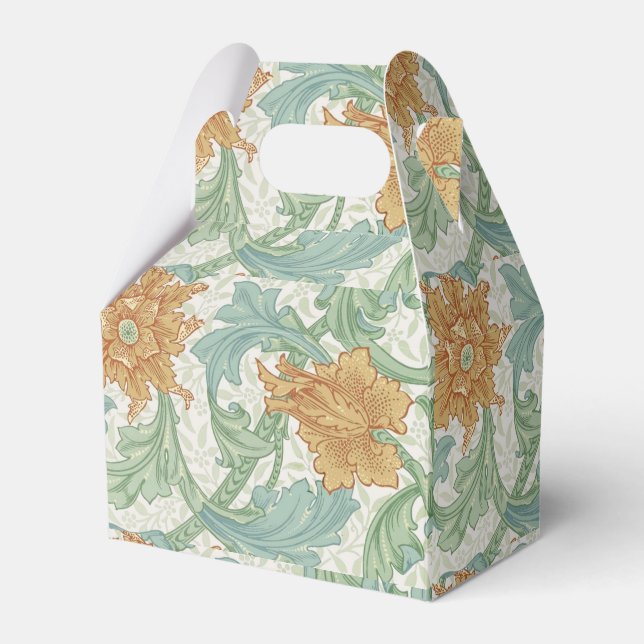 William Morris Single Stem Floral Pattern Favour Box (Front Side)