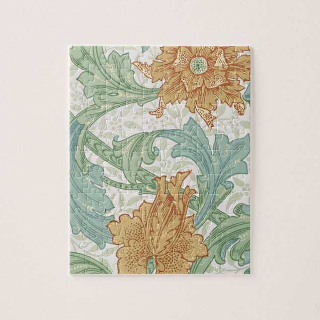 William Morris Single Stem Floral Pattern Jigsaw Puzzle (Vertical)