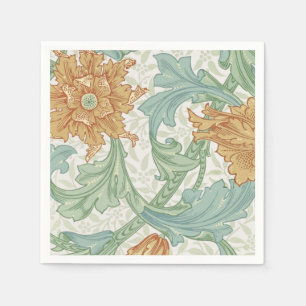 William Morris Single Stem Floral Pattern Napkin