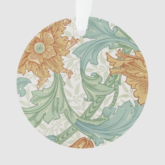 William Morris Single Stem Floral Pattern Ornament (Front)