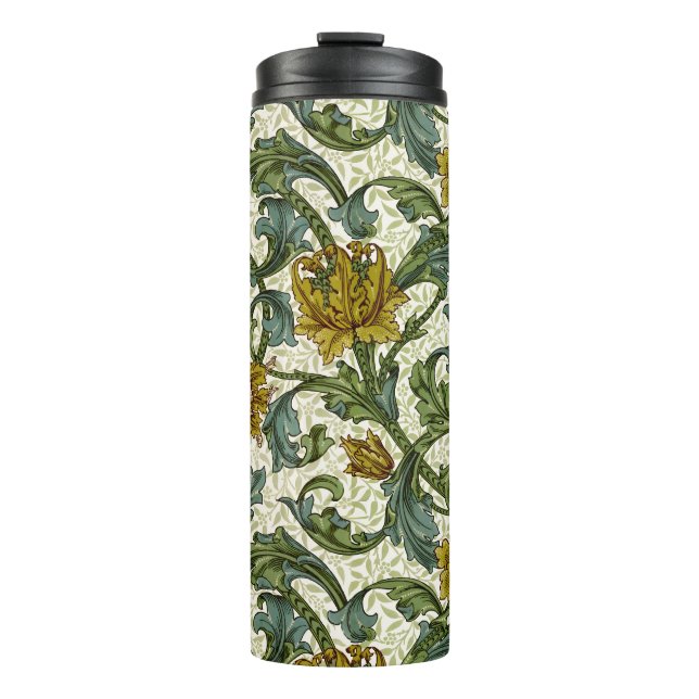 William Morris Single Stem Floral Pattern Thermal Tumbler (Front)