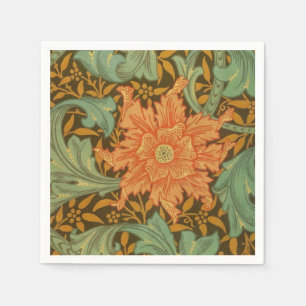 William Morris Single Stem Pattern Art Nouveau Napkin