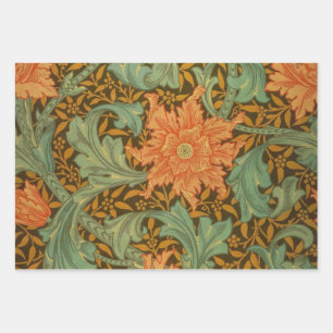 William Morris Single Stem Pattern Art Nouveau Wrapping Paper Sheet