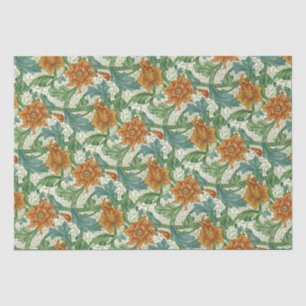 William Morris Single Stem Vintage Floral Flowers  Tissue Paper