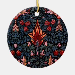 William Morris Snakeshead Dark Pattern Ceramic Ornament
