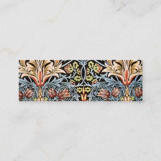 William Morris Snakeshead Design Mini Business Card (Front)