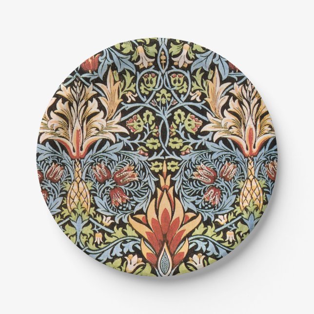 William Morris Snakeshead Design Paper Plate (Front)