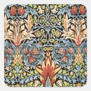 William Morris Snakeshead Design Square Sticker