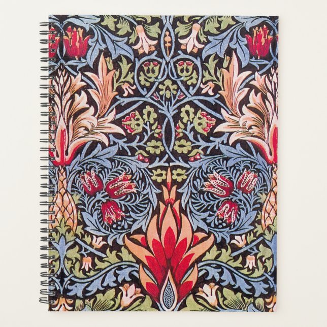 William Morris Snakeshead Floral Art Nouveau Planner (Front)