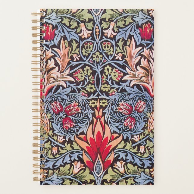 William Morris Snakeshead Floral Art Nouveau Planner (Front)