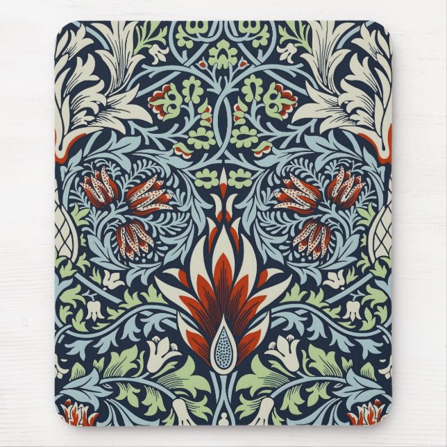 William Morris Snakeshead Floral Classic Botanical Mouse Pad (Front)