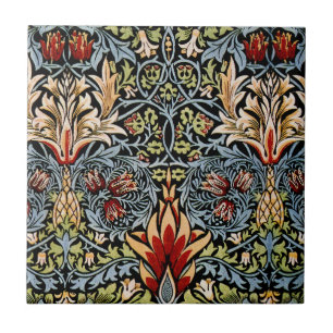 William Morris Snakeshead Floral Pattern Ceramic Tile