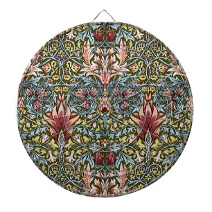 William Morris Snakeshead Floral Pattern Dartboard
