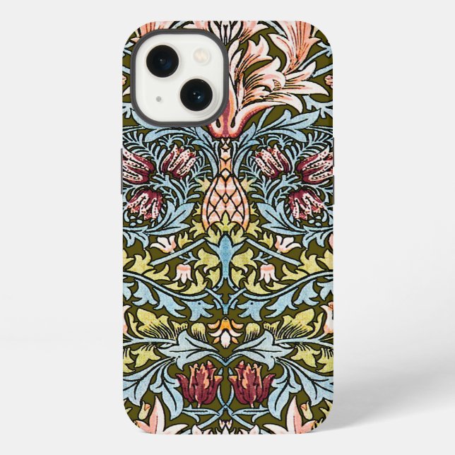 William Morris Snakeshead Floral Pattern iPhone Case (Back)
