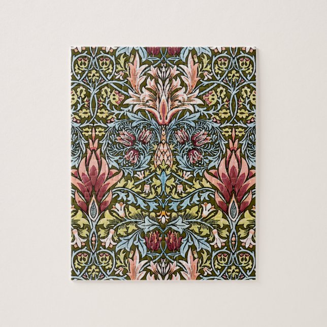 William Morris Snakeshead Floral Pattern Jigsaw Puzzle (Vertical)