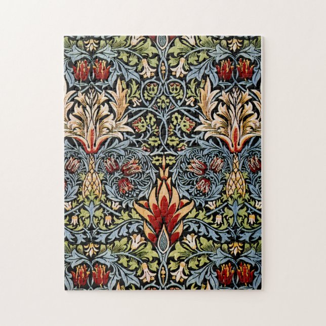 William Morris Snakeshead Floral Pattern Jigsaw Puzzle (Vertical)