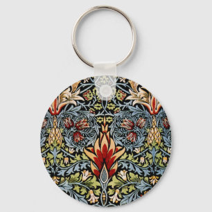 William Morris Snakeshead Floral Pattern Key Ring